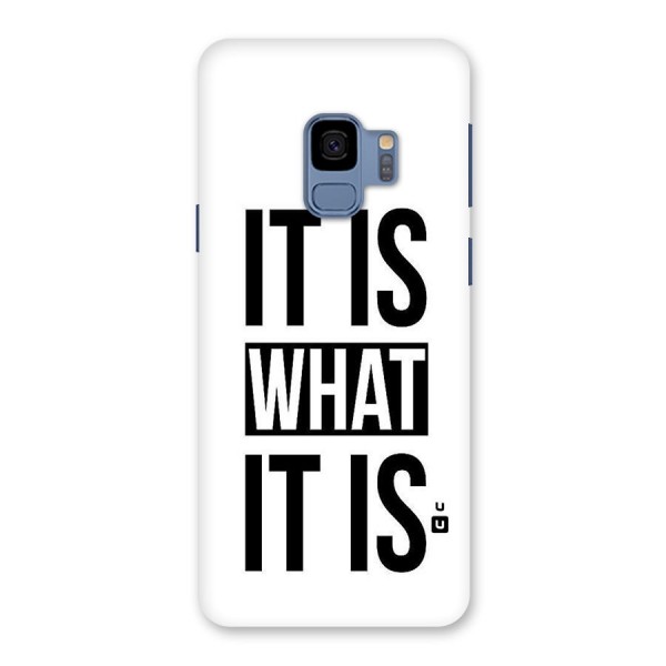 Itis What Itis Back Case for Galaxy S9