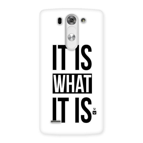 Itis What Itis Back Case for LG G3 Beat