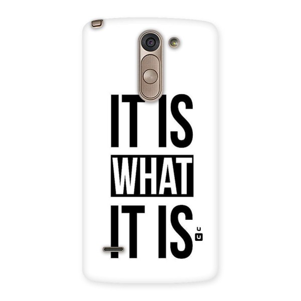 Itis What Itis Back Case for LG G3 Stylus