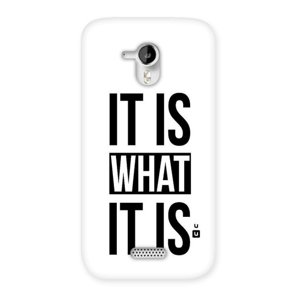 Itis What Itis Back Case for Micromax Canvas HD A116