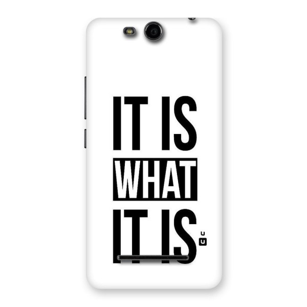 Itis What Itis Back Case for Micromax Canvas Juice 3 Q392