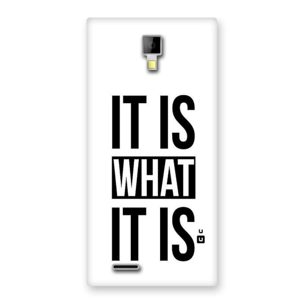 Itis What Itis Back Case for Micromax Canvas Xpress A99