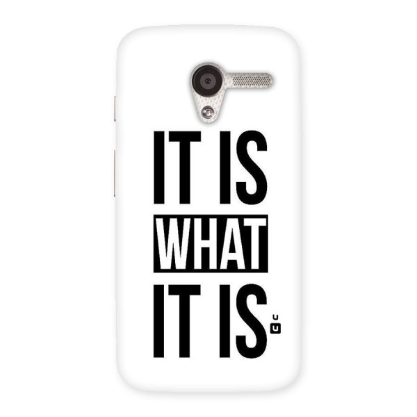Itis What Itis Back Case for Moto X