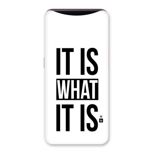Itis What Itis Back Case for Oppo Find X