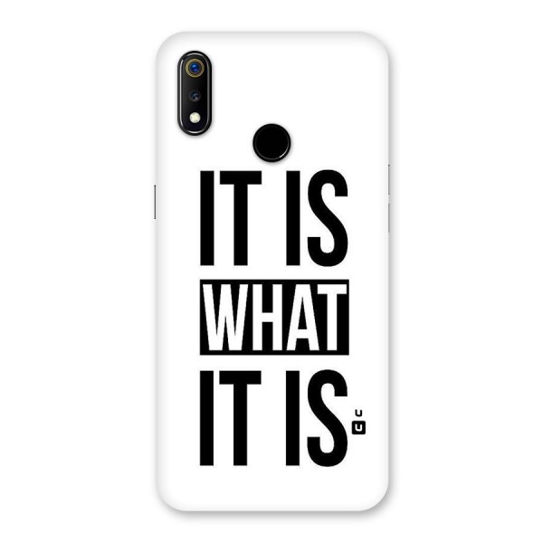 Itis What Itis Back Case for Realme 3