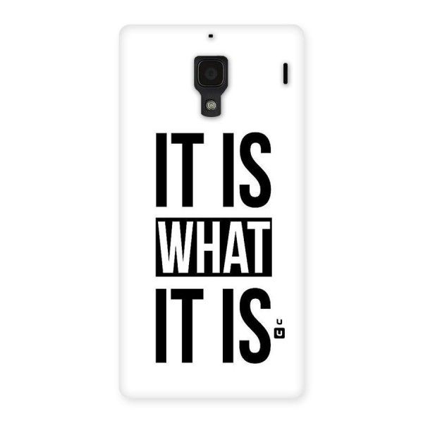 Itis What Itis Back Case for Redmi 1S