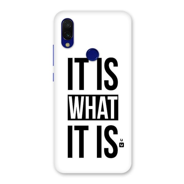 Itis What Itis Back Case for Redmi 7
