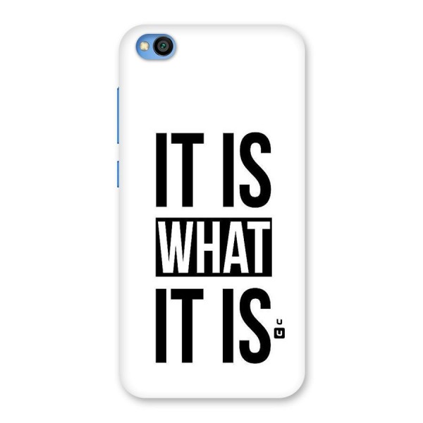 Itis What Itis Back Case for Redmi Go