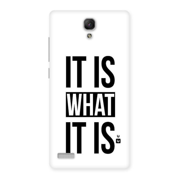 Itis What Itis Back Case for Redmi Note