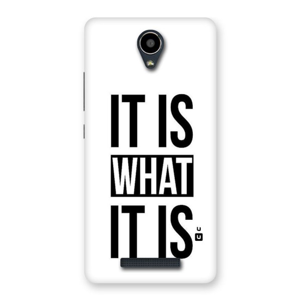 Itis What Itis Back Case for Redmi Note 2