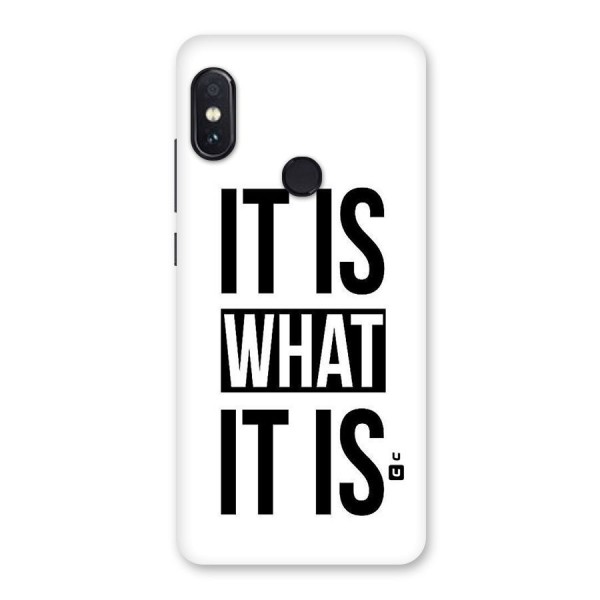 Itis What Itis Back Case for Redmi Note 5 Pro