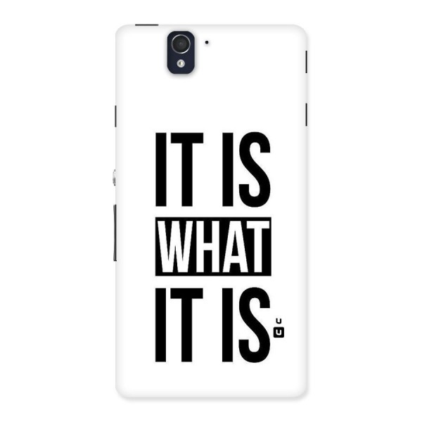 Itis What Itis Back Case for Sony Xperia Z