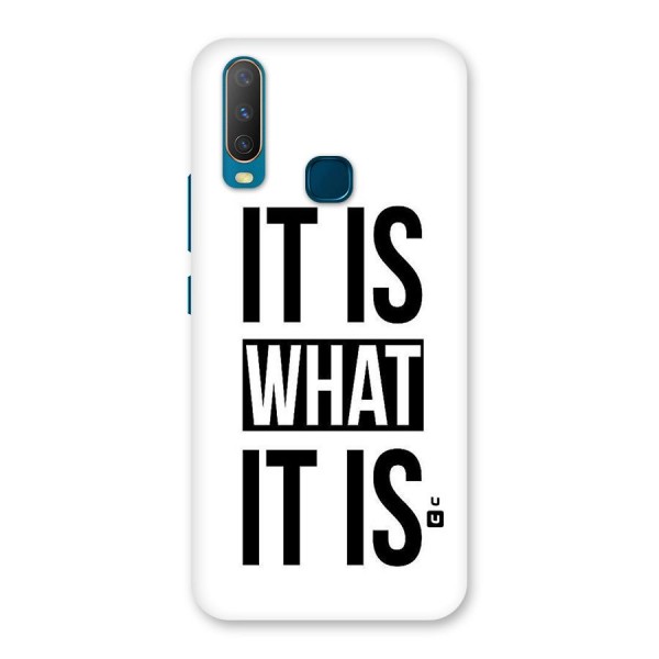 Itis What Itis Back Case for Vivo Y17