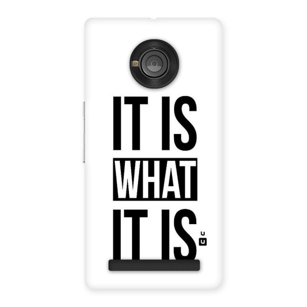 Itis What Itis Back Case for Yu Yunique