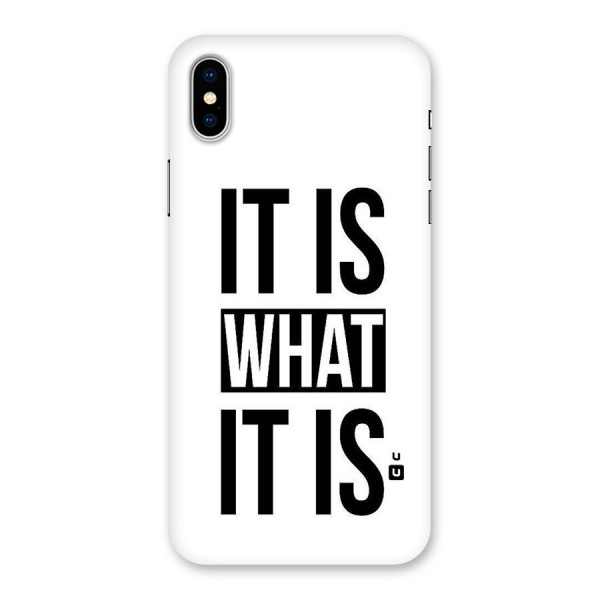 Itis What Itis Back Case for iPhone X