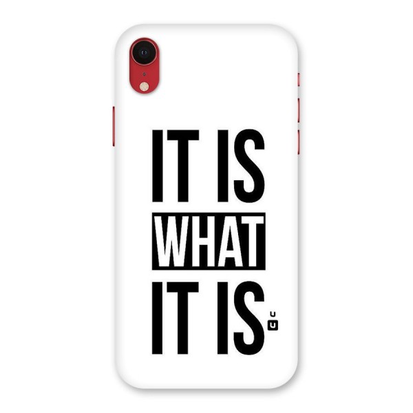 Itis What Itis Back Case for iPhone XR