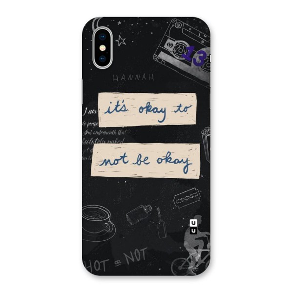 Its Okay Back Case for iPhone X