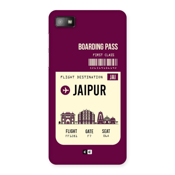Jaipur Boarding Pass Back Case for Blackberry Z10