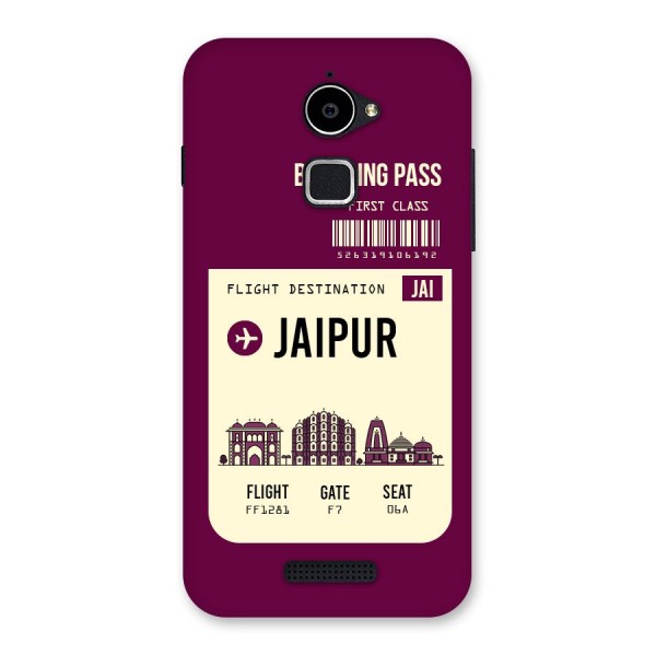 Jaipur Boarding Pass Back Case for Coolpad Note 3 Lite