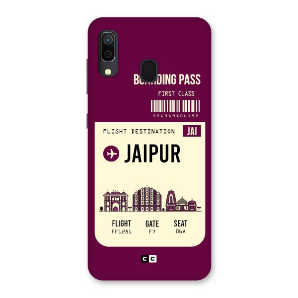 Jaipur Boarding Pass Back Case for Galaxy A20