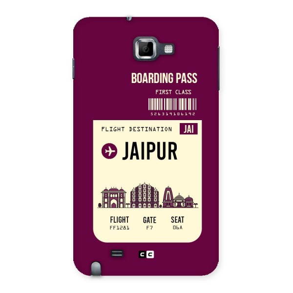 Jaipur Boarding Pass Back Case for Galaxy Note