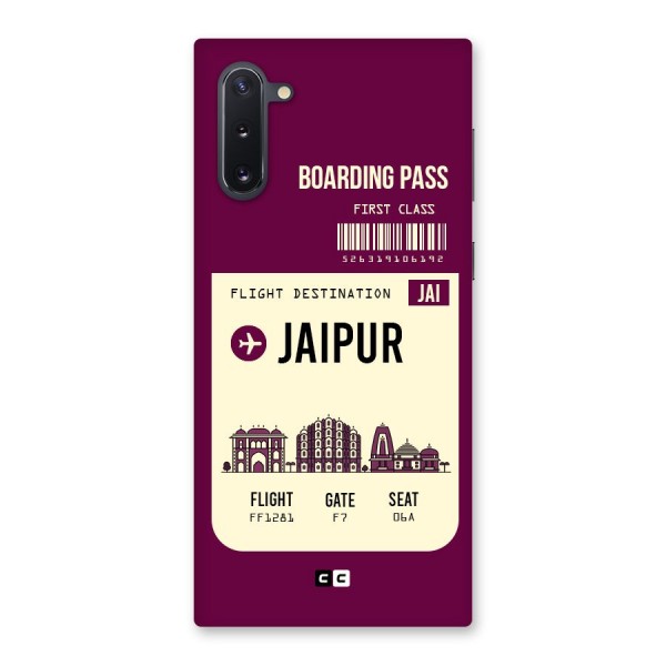 Jaipur Boarding Pass Back Case for Galaxy Note 10