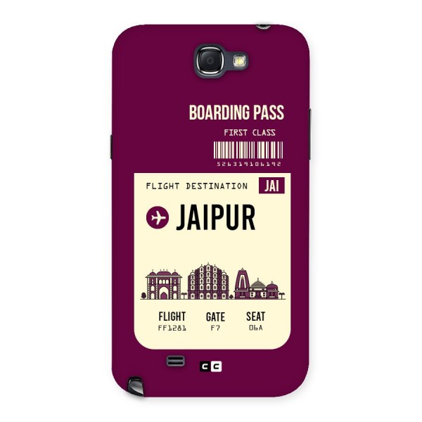 Jaipur Boarding Pass Back Case for Galaxy Note 2