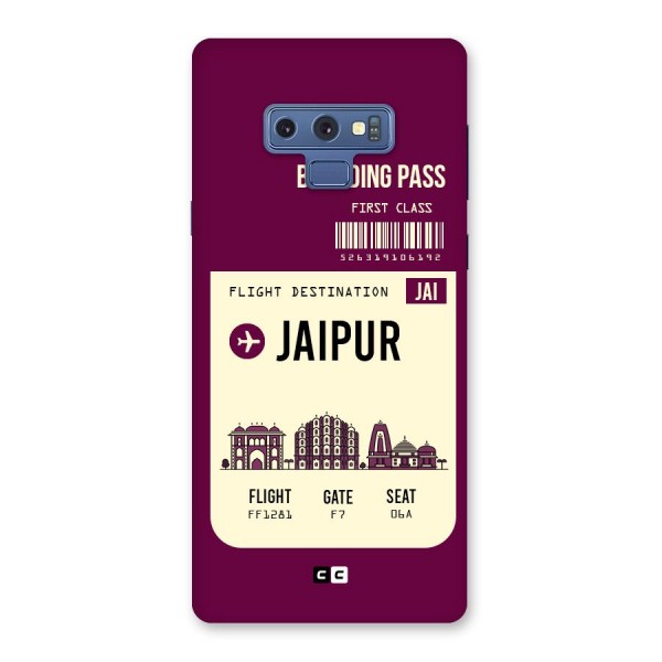 Jaipur Boarding Pass Back Case for Galaxy Note 9