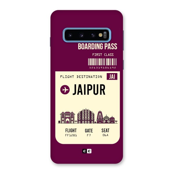 Jaipur Boarding Pass Back Case for Galaxy S10
