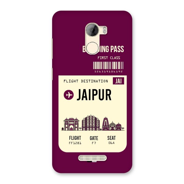 Jaipur Boarding Pass Back Case for Gionee A1 LIte