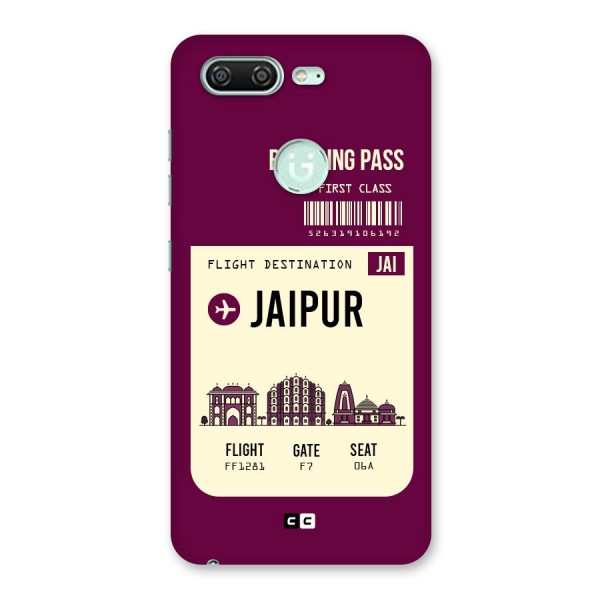 Jaipur Boarding Pass Back Case for Gionee S10