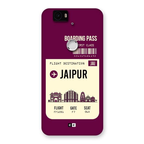 Jaipur Boarding Pass Back Case for Google Nexus-6P