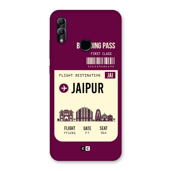 Jaipur Boarding Pass Back Case for Honor 10 Lite
