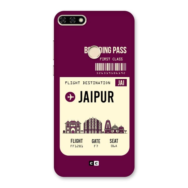 Jaipur Boarding Pass Back Case for Honor 7A