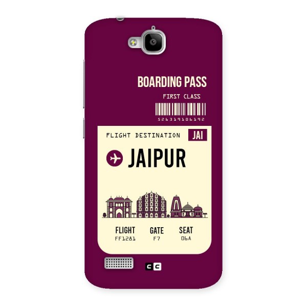 Jaipur Boarding Pass Back Case for Honor Holly