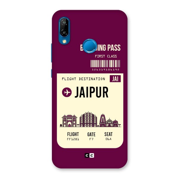 Jaipur Boarding Pass Back Case for Huawei P20 Lite