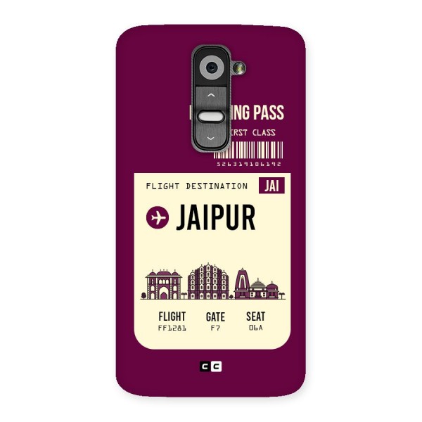 Jaipur Boarding Pass Back Case for LG G2