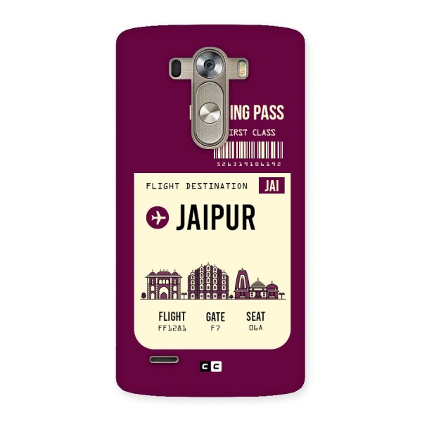 Jaipur Boarding Pass Back Case for LG G3