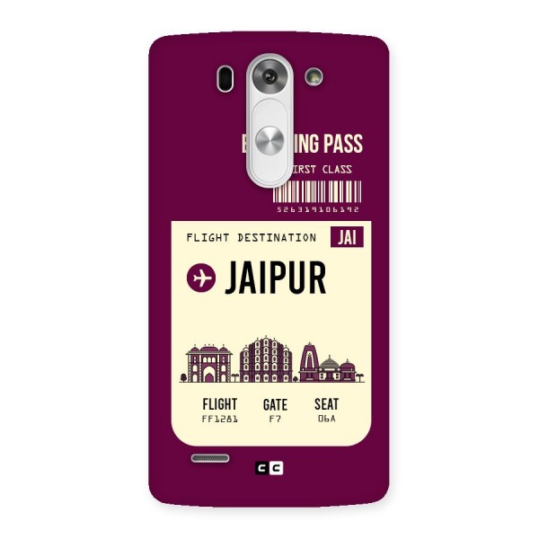 Jaipur Boarding Pass Back Case for LG G3 Beat