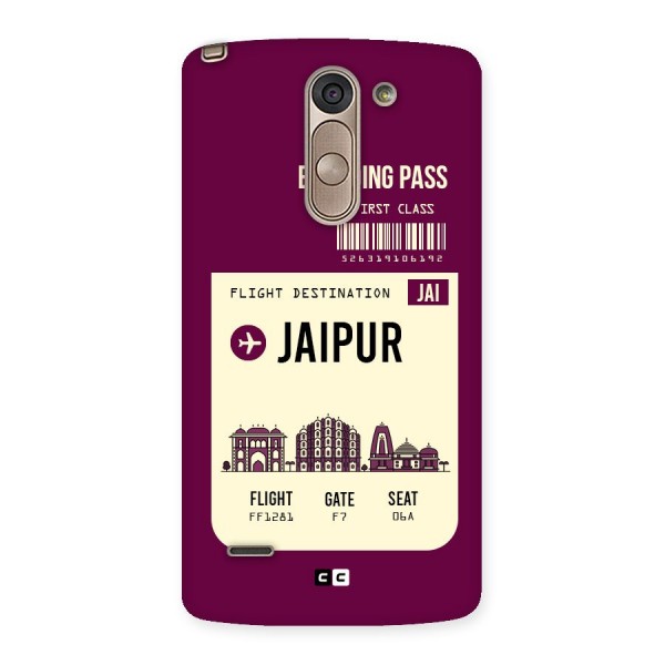 Jaipur Boarding Pass Back Case for LG G3 Stylus