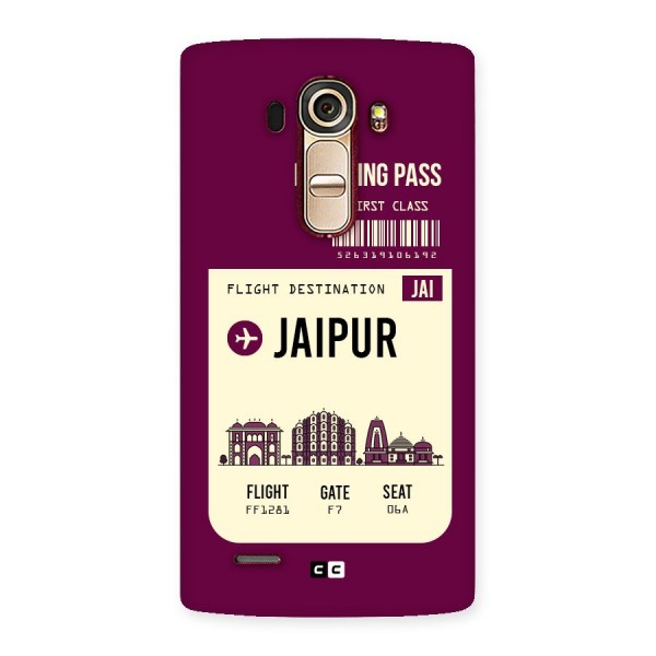Jaipur Boarding Pass Back Case for LG G4