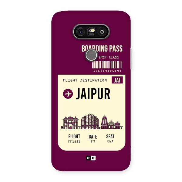Jaipur Boarding Pass Back Case for LG G5