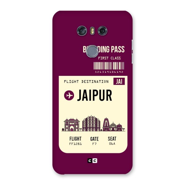Jaipur Boarding Pass Back Case for LG G6