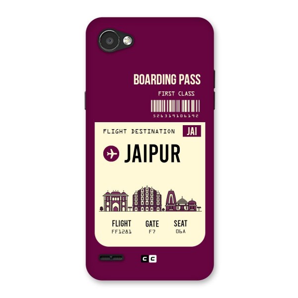 Jaipur Boarding Pass Back Case for LG Q6