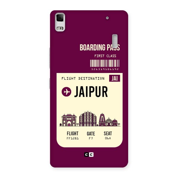 Jaipur Boarding Pass Back Case for Lenovo K3 Note