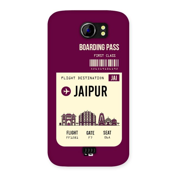 Jaipur Boarding Pass Back Case for Micromax Canvas 2 A110