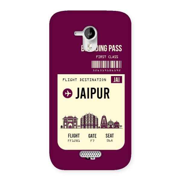 Jaipur Boarding Pass Back Case for Micromax Canvas HD A116