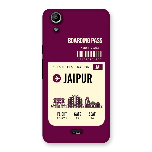 Jaipur Boarding Pass Back Case for Micromax Canvas Selfie Lens Q345