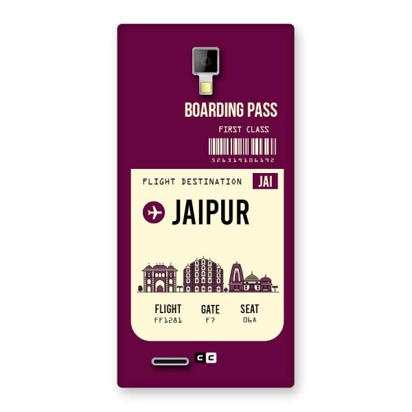 Jaipur Boarding Pass Back Case for Micromax Canvas Xpress A99