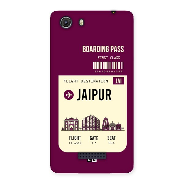 Jaipur Boarding Pass Back Case for Micromax Unite 3
